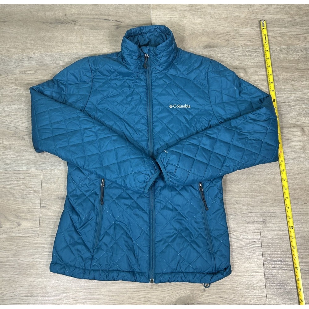 Columbia Quilted Blue Omni-Heat Thermal Puffer Jacket Womens Size S